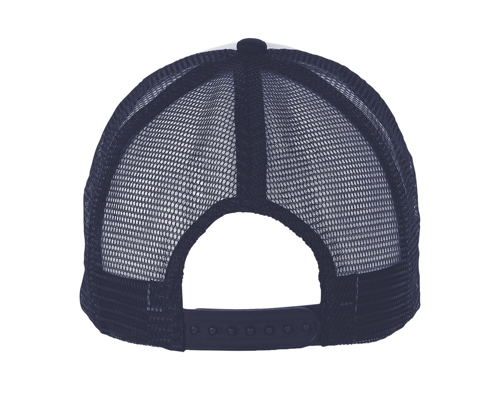 Czapka z piankowym panelem i siateczką - White & French Navy