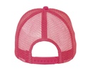 Czapka z piankowym panelem i siateczką - White & Neon Coral