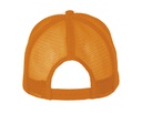 Czapka z piankowym panelem i siateczką - White & Neon Orange