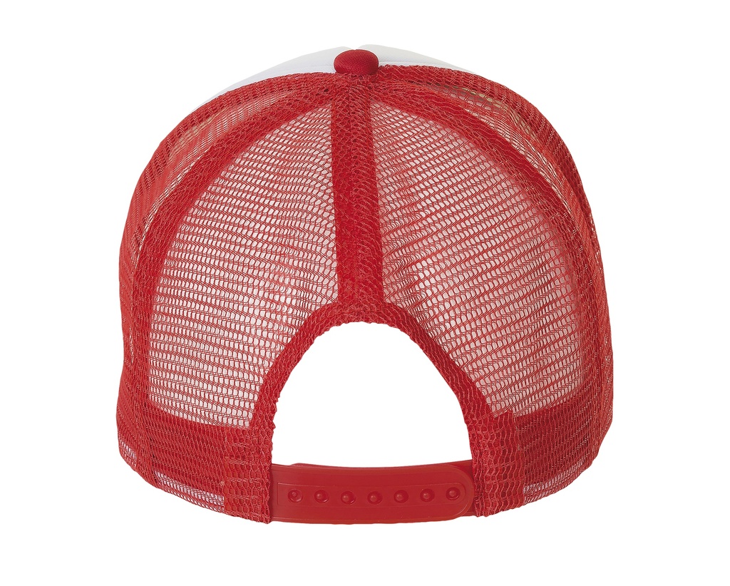 Czapka z piankowym panelem i siateczką - White & Red