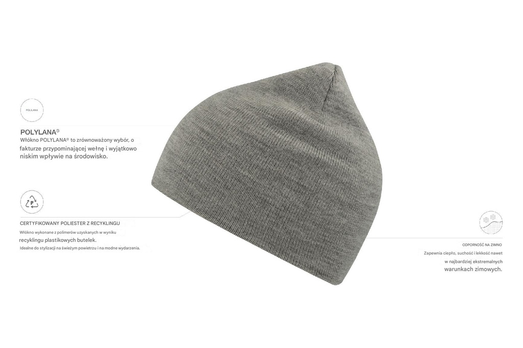 Czapka Holly - Light Grey Melange