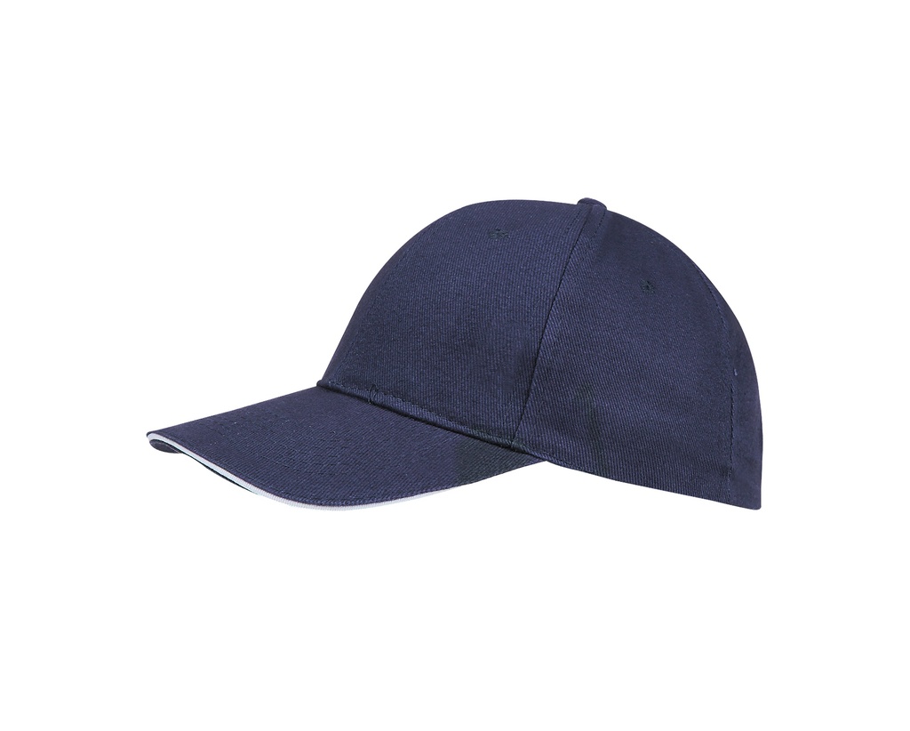 Czapka 6-panelowa z regulacją - French Navy & White