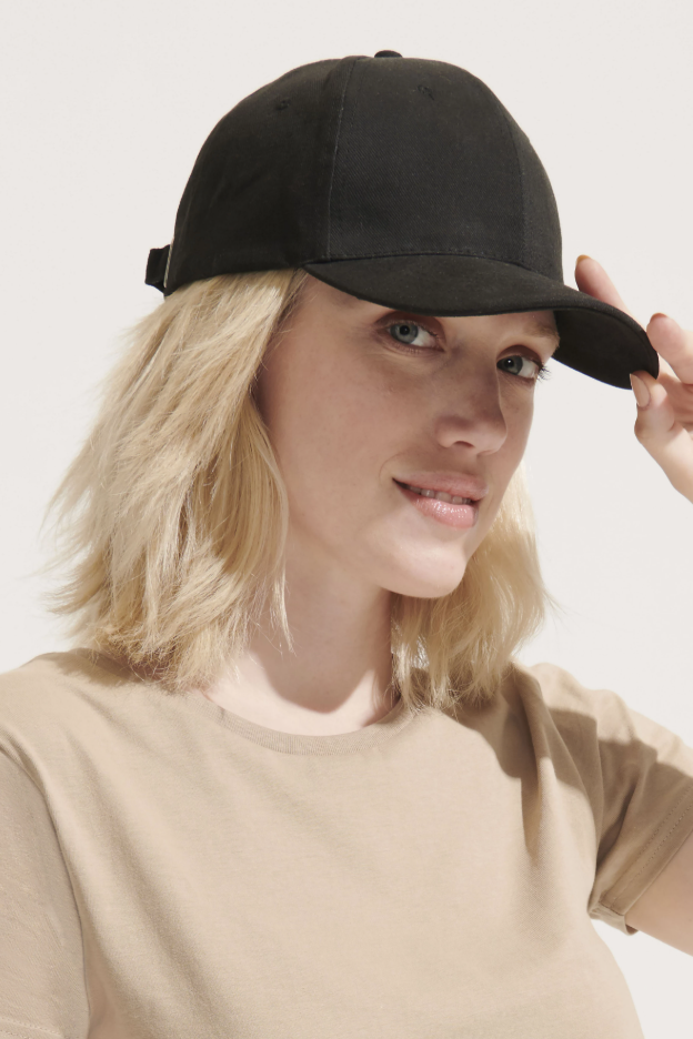 Czapka 6-panelowa z regulacją - French Navy & Neon Orange