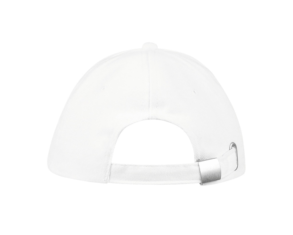 Czapka 6-panelowa z regulacją - White