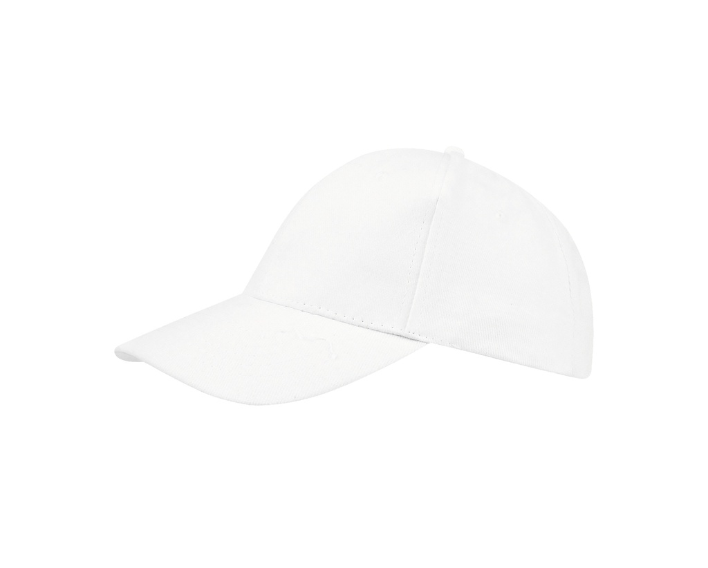 Czapka 6-panelowa z regulacją - White
