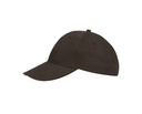Czapka 6-panelowa z regulacją - Chocolate & Beige