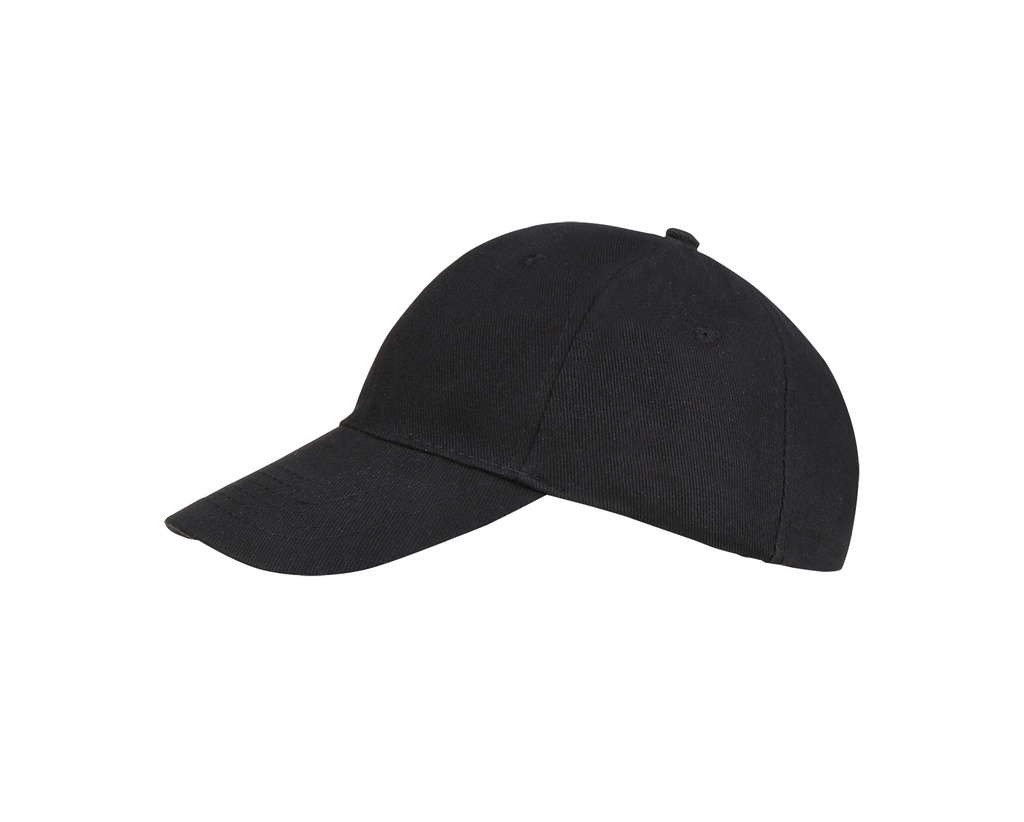 Czapka 6-panelowa z regulacją - Black