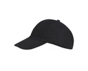Czapka 6-panelowa z regulacją - Black