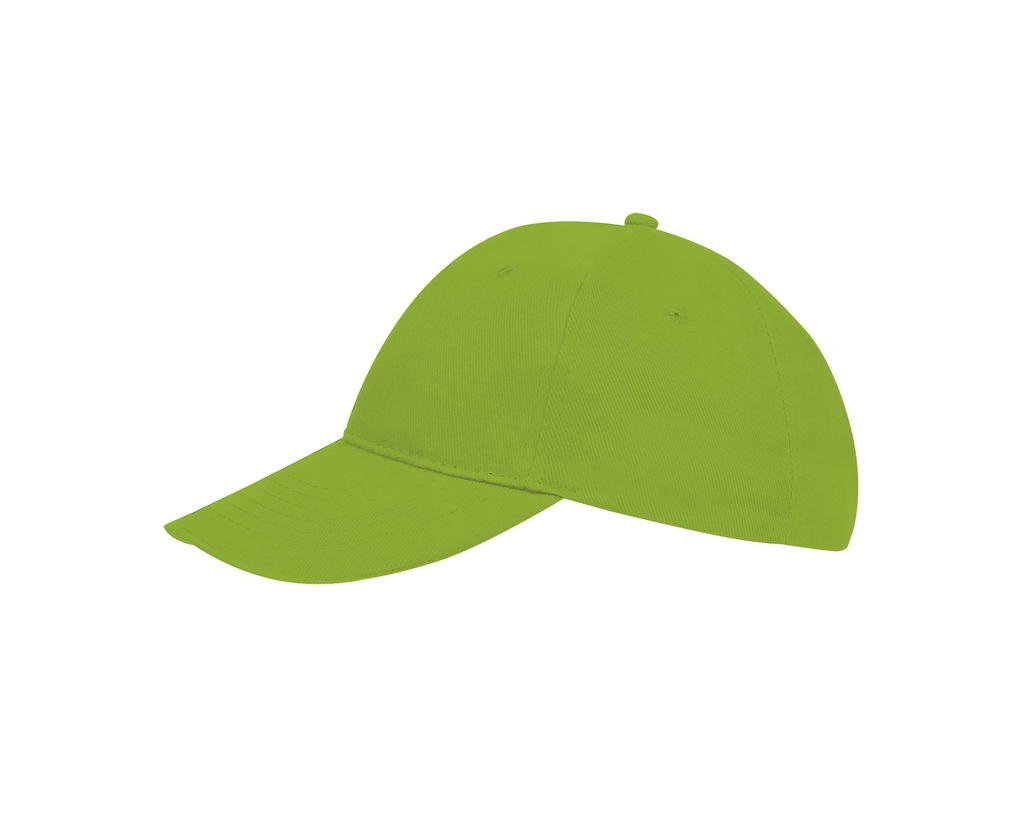 Czapka 6-panelowa z regulacją - Lime