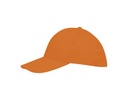 Czapka 6-panelowa z regulacją - Orange