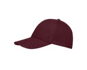 Czapka 6-panelowa z regulacją - Burgundy