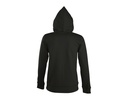 Damska bluza slim z kapturem na zamek - Black