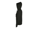 Damska bluza slim z kapturem na zamek - Black