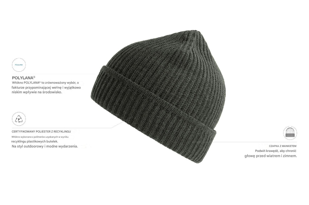 Czapka Maple - Dark Grey Melange