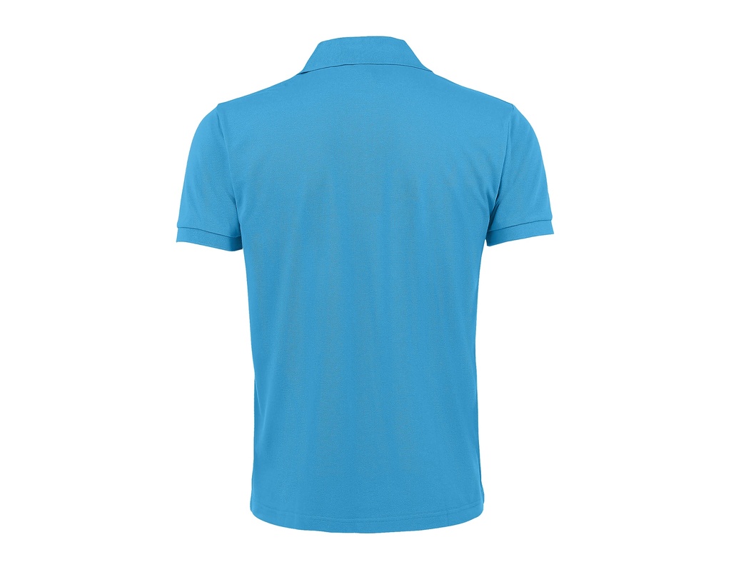 Męska koszulka polo klasyczna, krótki rękaw - Aqua
