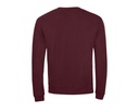 Męska bluza z okrągłym dekoltem, klasyczna - Oxblood