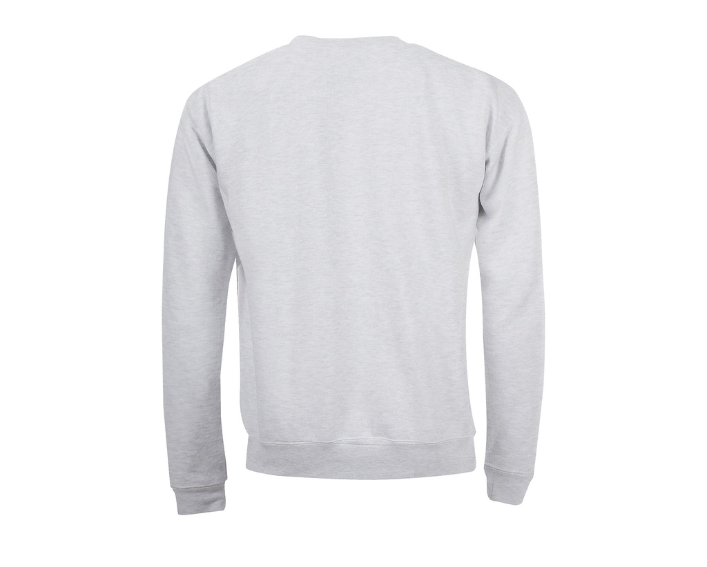 Męska bluza z okrągłym dekoltem, klasyczna - Ash (Heather)