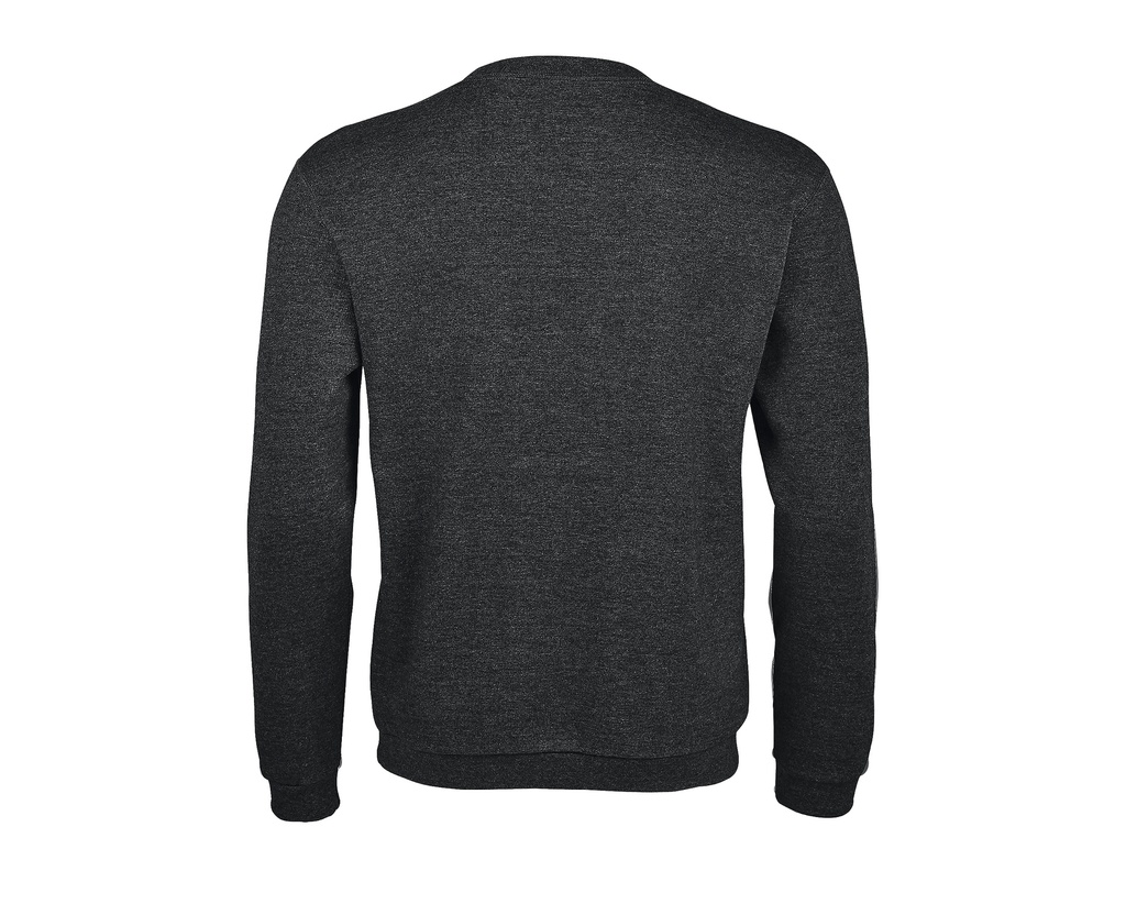 Męska bluza z okrągłym dekoltem, klasyczna - Charcoal Melange