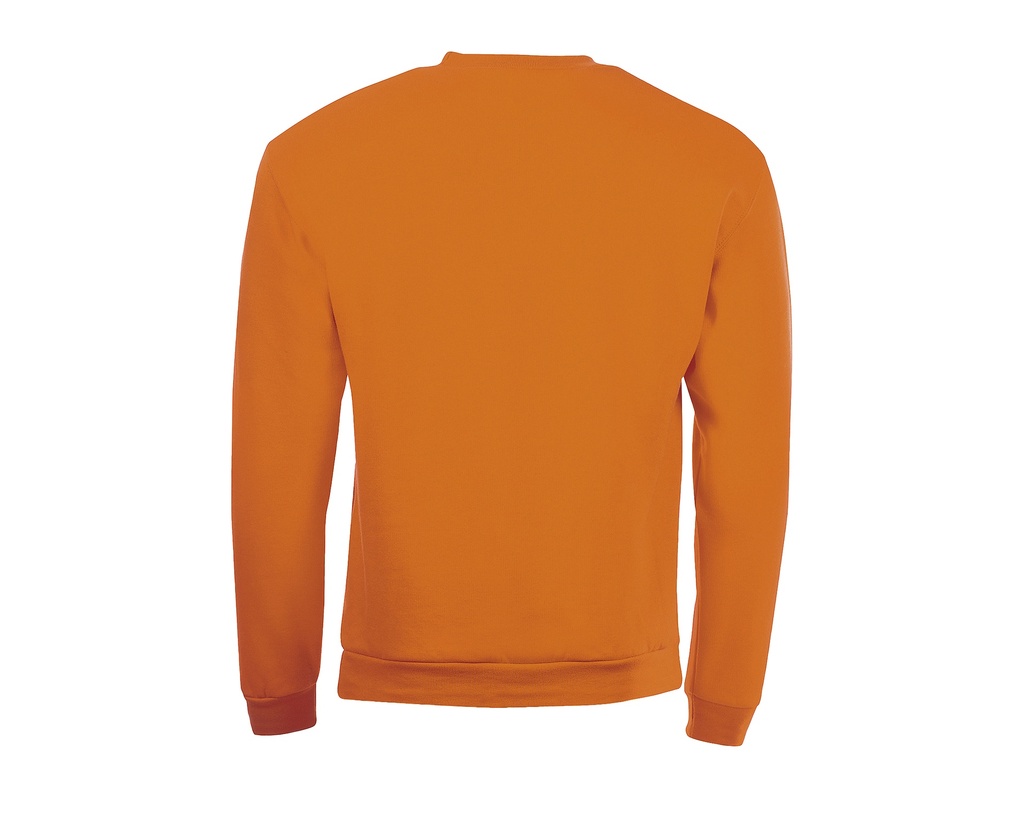 Męska bluza z okrągłym dekoltem, klasyczna - Orange
