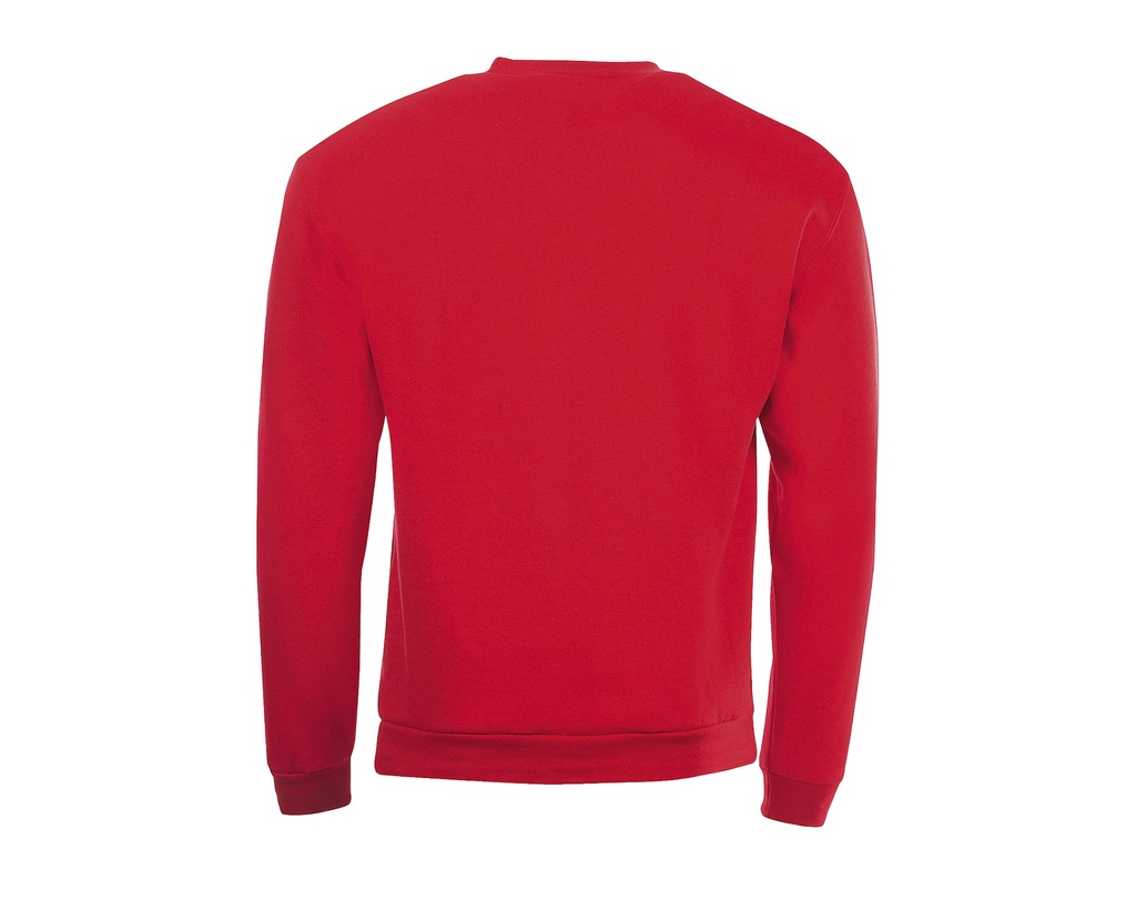 Męska bluza z okrągłym dekoltem, klasyczna - Red