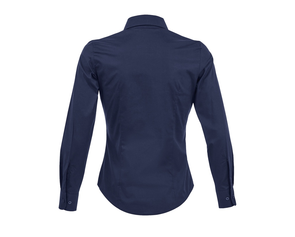Damska koszula slim z długim rękawem Eden - Dark Blue
