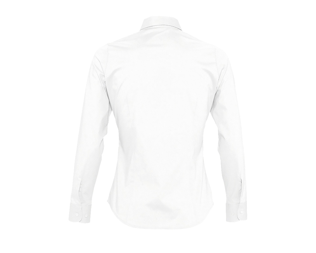 Damska koszula slim z długim rękawem Eden - White