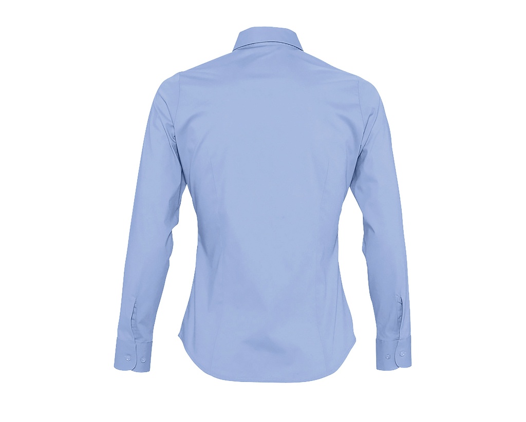 Damska koszula slim z długim rękawem Eden - Bright Sky