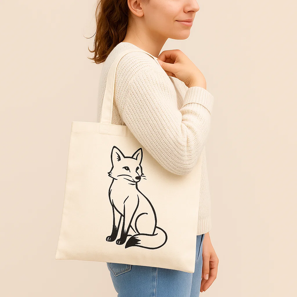 Torba bawełniana z długimi uchwytami - Natural