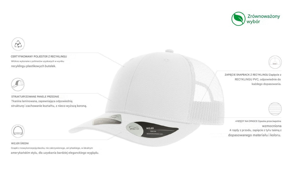 Czapka Bryce - White