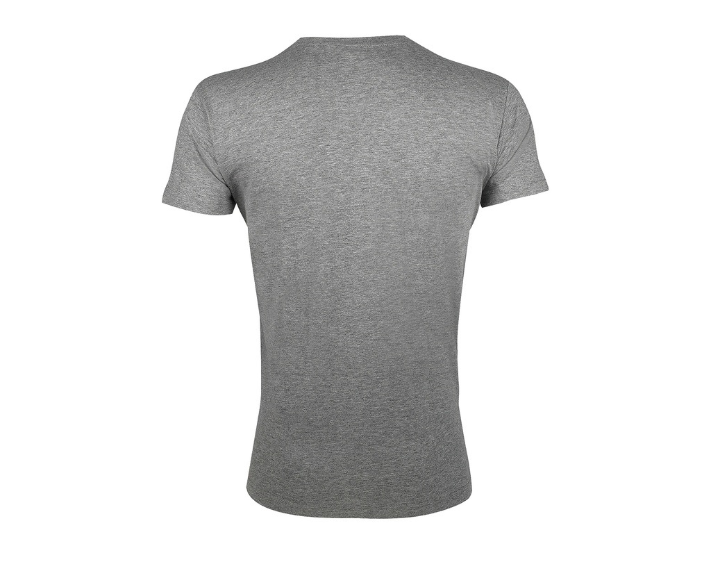 T-Shirt Slim z Krótkim Rękawem - Grey Melange