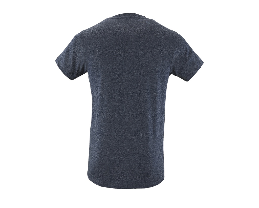T-Shirt Slim z Krótkim Rękawem - Heather Denim