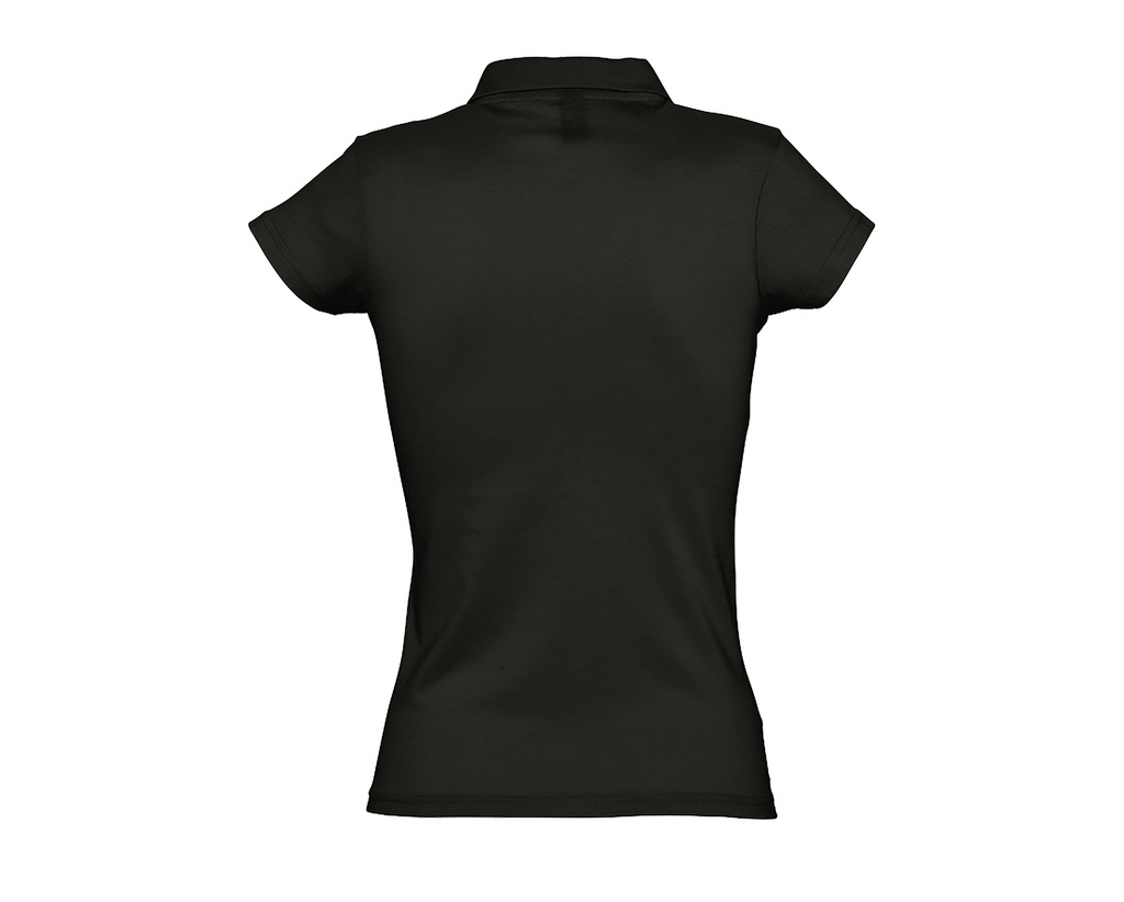 Damska koszulka polo jersey z krótkim rękawem - Deep Black