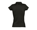 Damska koszulka polo jersey z krótkim rękawem - Deep Black