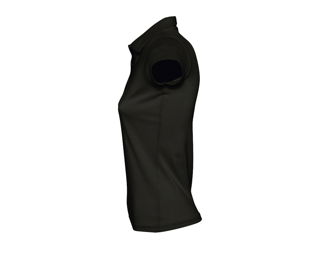 Damska koszulka polo jersey z krótkim rękawem - Deep Black