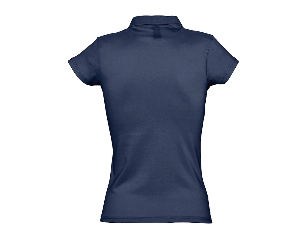 Damska koszulka polo jersey z krótkim rękawem - French Navy