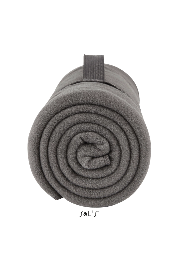 Koc polarowy w kratę - Charcoal Grey (Solid)