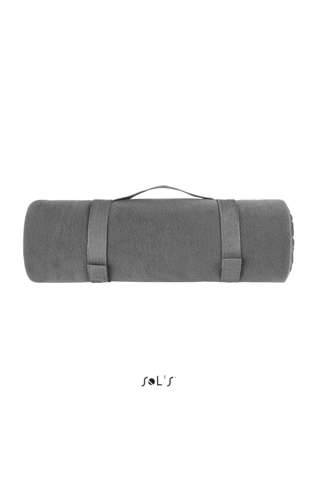 Koc polarowy w kratę - Charcoal Grey (Solid)