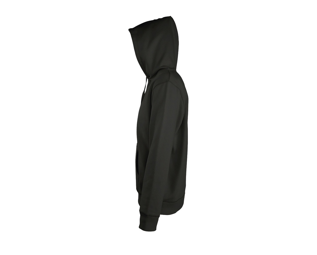 Męska Bluza z Kapturem na Zamek - Black