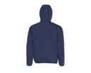 Wiatrówka unisex z kapturem, raglanowe rękawy - Navy & Royal Blue 241