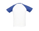 T-Shirt Klasyczny Raglanowy Krótki Rękaw - White & Royal Blue 241