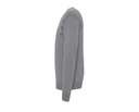 Męski sweter z dekoltem V, klasyczny - Medium Grey (Solid)