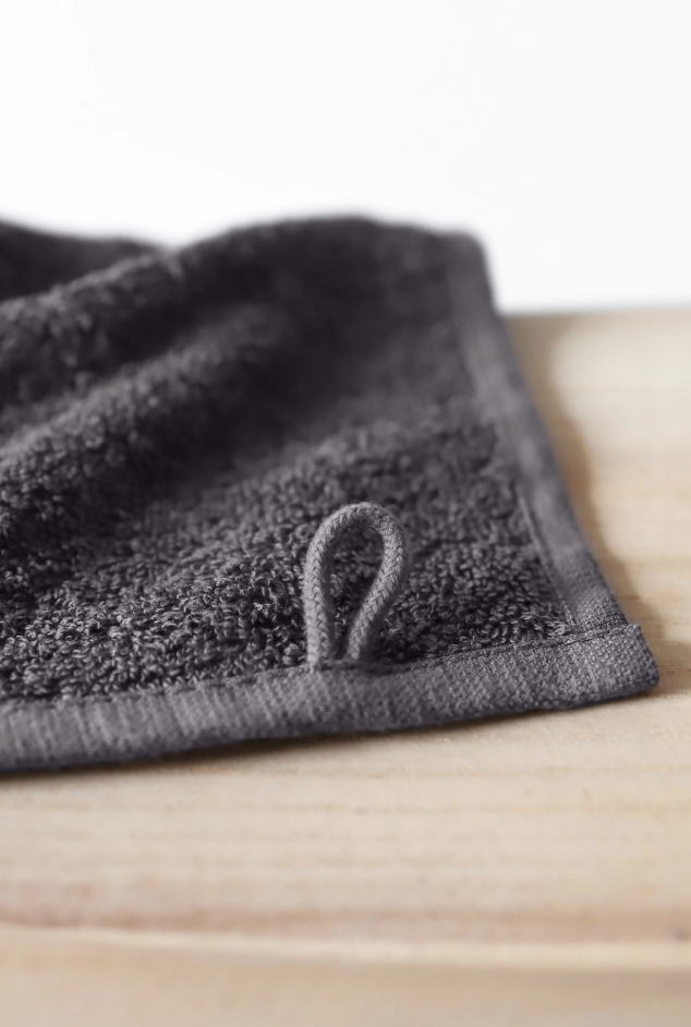 Ręcznik do rąk z bordiurą 50 cm - Dark Grey (Solid)