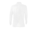 Polo męskie z długim rękawem - White