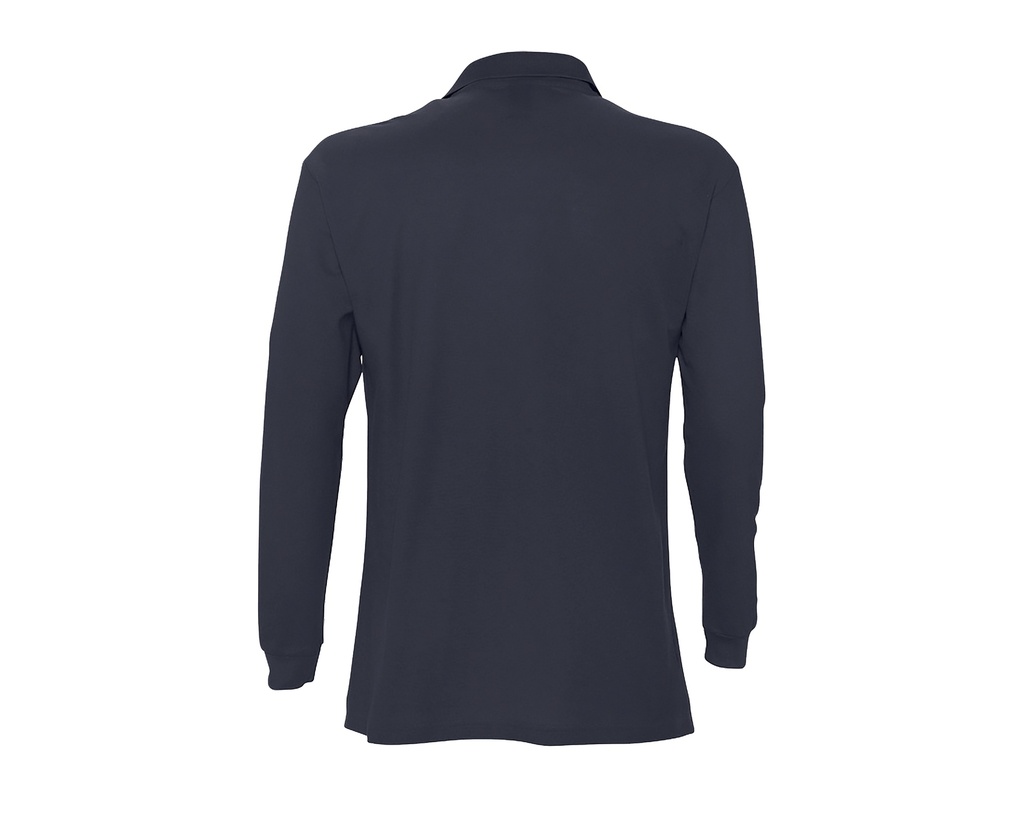 Polo męskie z długim rękawem - Navy