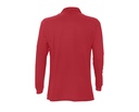 Polo męskie z długim rękawem - Red