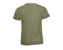 T-shirt dziecięcy z okrągłym dekoltem, klasyczny krój, krótki rękaw - Heather Khaki