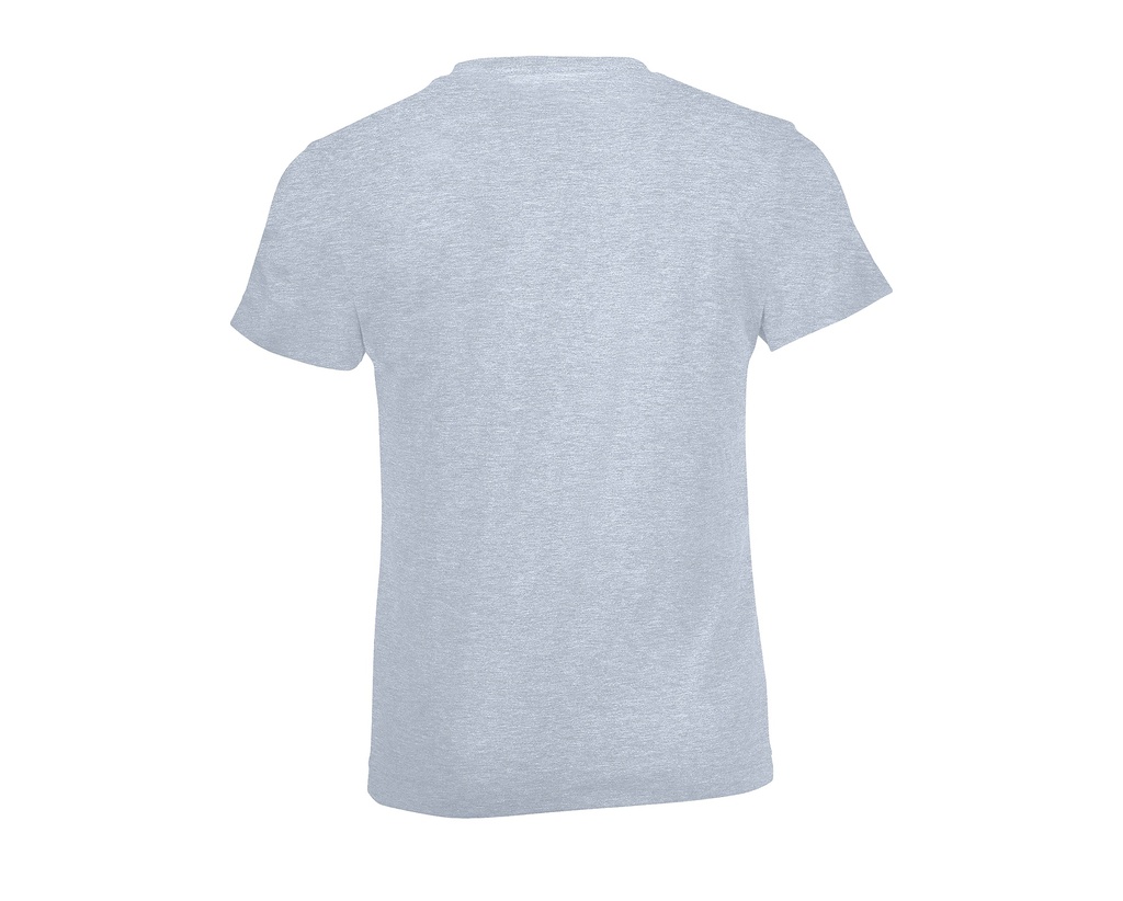 T-shirt dziecięcy z okrągłym dekoltem, klasyczny krój, krótki rękaw - Heather Sky
