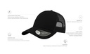 Czapka Rapper Cotton - Black