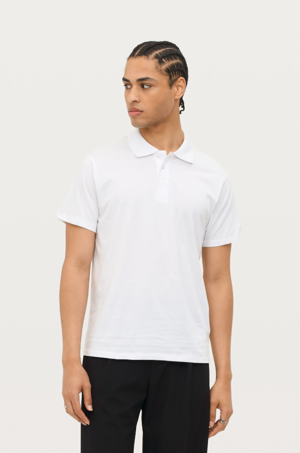 Męskie polo z dzianiny jersey, klasyczne - Dark Grey (Solid)