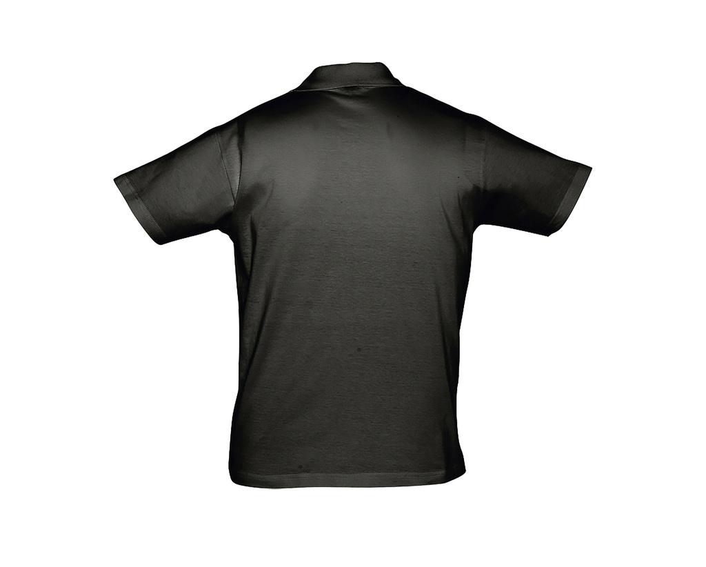 Męskie polo z dzianiny jersey, klasyczne - Deep Black